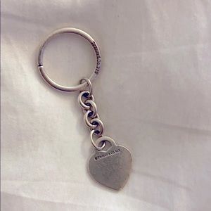 Tiffany heart tag key ring - sterling silver
